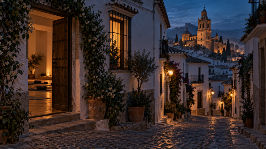 Yoga en Antequera, una sala en la calle Obispo del casco antiguo con horario fijo de lunes a viernes y una profesora que enseña desde el hábito, no desde el espectáculo