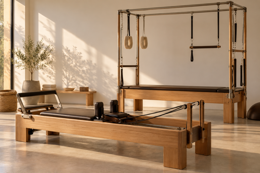 Estudio de pilates bañado por el sol en la bahía de Cádiz