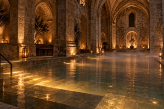Spa en Alcalá de Henares, el único circuito de agua abierto a quien no se aloja está bajo las bóvedas de una iglesia del siglo XVII, en el Parador