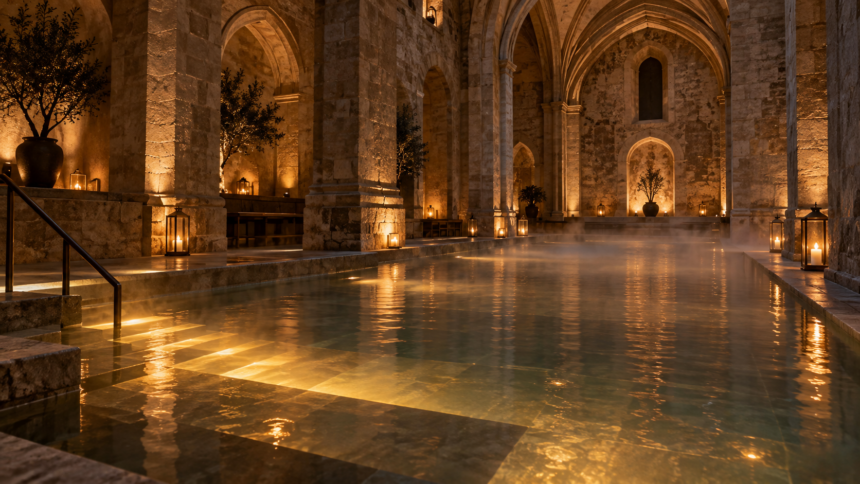 Spa en Alcalá de Henares, el único circuito de agua abierto a quien no se aloja está bajo las bóvedas de una iglesia del siglo XVII, en el Parador