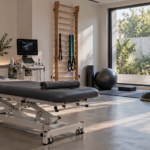 Sala moderna de fisioterapia y rehabilitación en la bahía de Cádiz