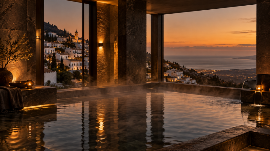 Spas en Mijas, del circuito de dos mil metros cuadrados de Mijas Golf al baño romano de dos horas del resort de La Cala y el spa privado por horas en lo alto del pueblo blanco
